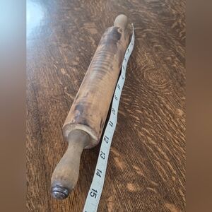 Wooden 15" Rolling w/ Metal Handle Ends